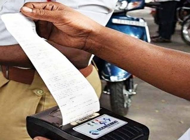  पूर्व विधायक के गाड़ी का पुलिस ने कांटा 500 का चालान