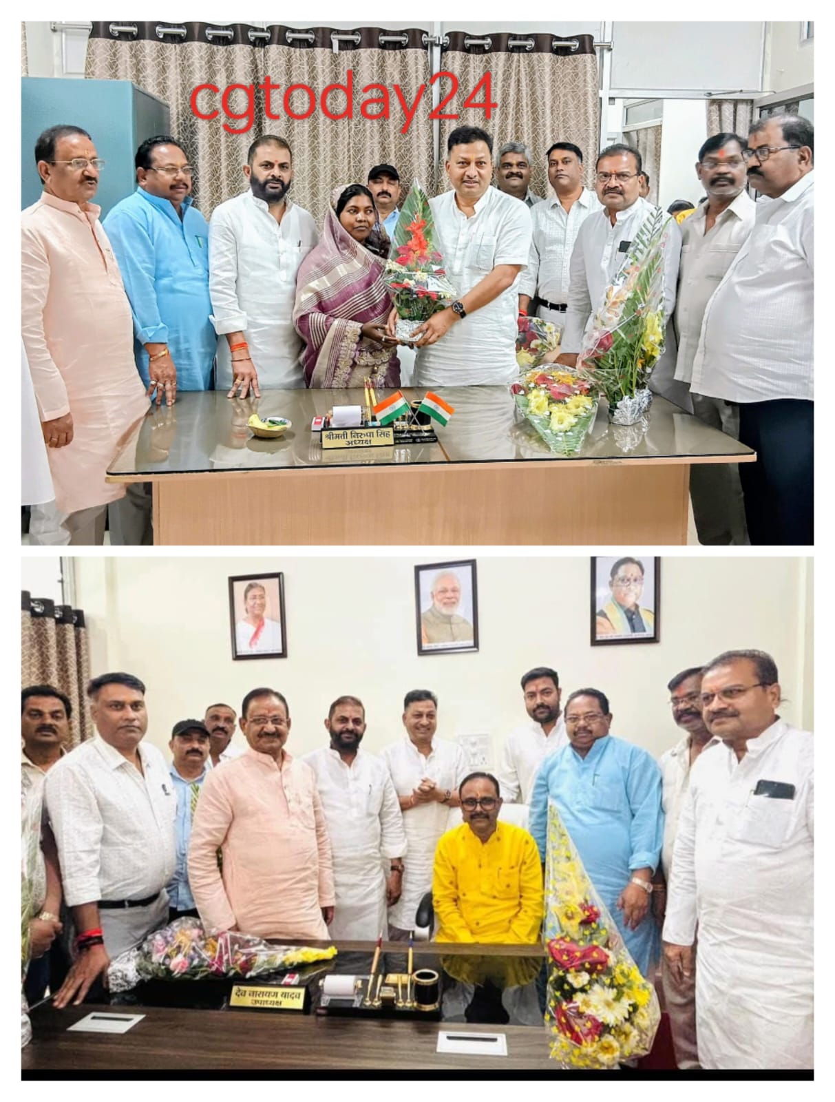 जिला पंचायत अध्यक्षा निरूपा सिंह एवं उपाध्यक्ष देवनारायण यादव ने संभाला कार्यभार