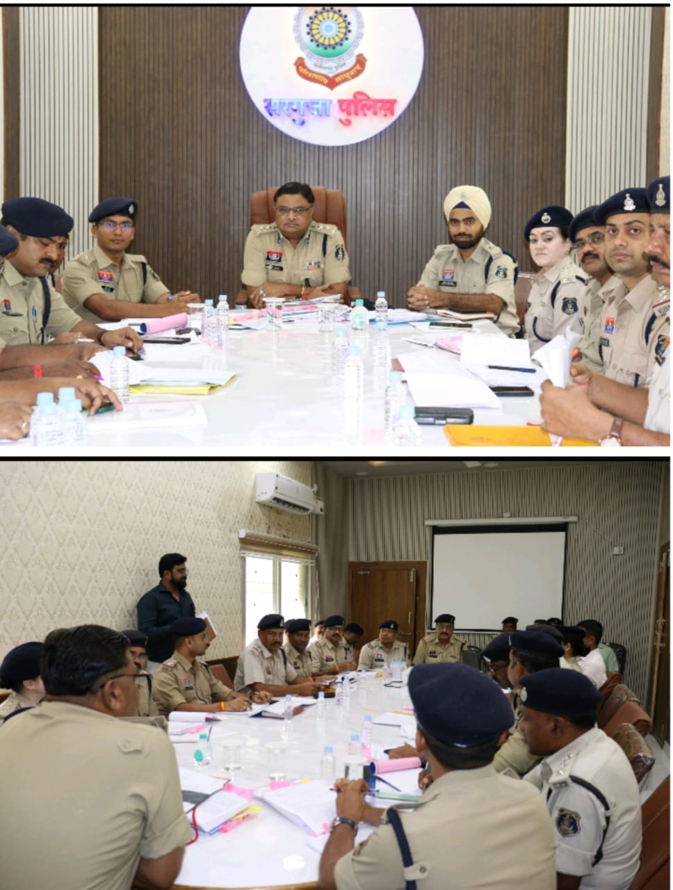 वरिष्ठ पुलिस अधीक्षक सरगुजा द्वारा राजपत्रित पुलिस अधिकारियो समेत थाना/चौकी प्रभारियों की ली गई समीक्षा बैठक प्रकरणों के निराकरण हेतु दिए गए आवश्यक दिशा निर्देश